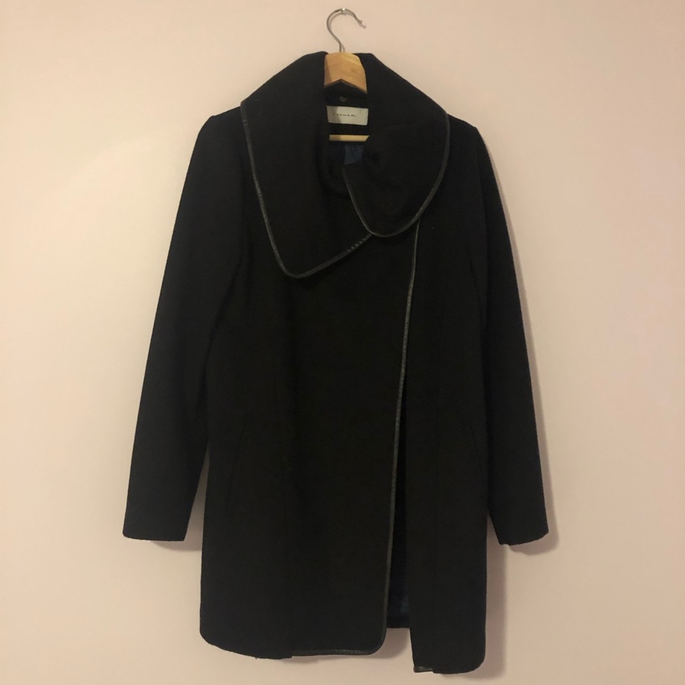 T Tahari Black Wool Coat
